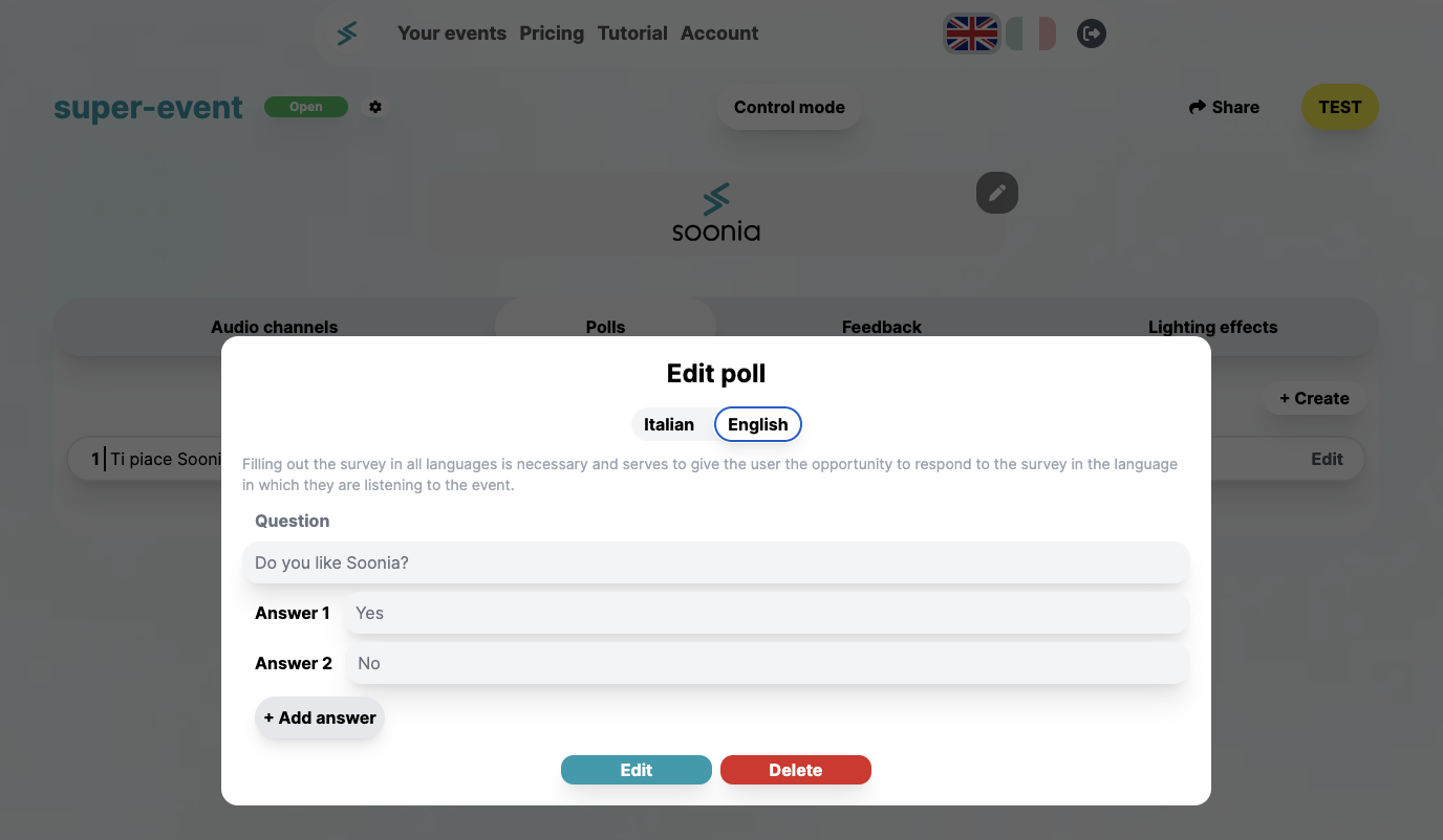 Soonia Poll Creation